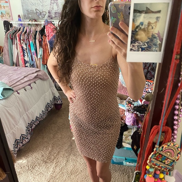 Blush Pearl and Sequin Dress - Picture 8 of 8